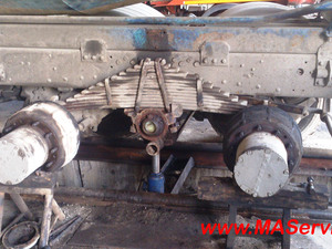 Ремонт грузовиков КамАЗ, а именно ходовой части "подвески" КамАЗ-а марки КамАЗ-65117, Ремонт задней подвески КамАЗ 65117 (ремонт ходовой части КамАЗ)