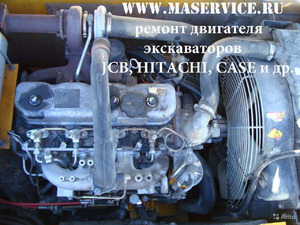 Ремонт двигателя экскаватора JCB JS-220LC (JCB JS220LC), двигатель Исузу (Isuzu 4HK1X) Джисиби JS-220-LC